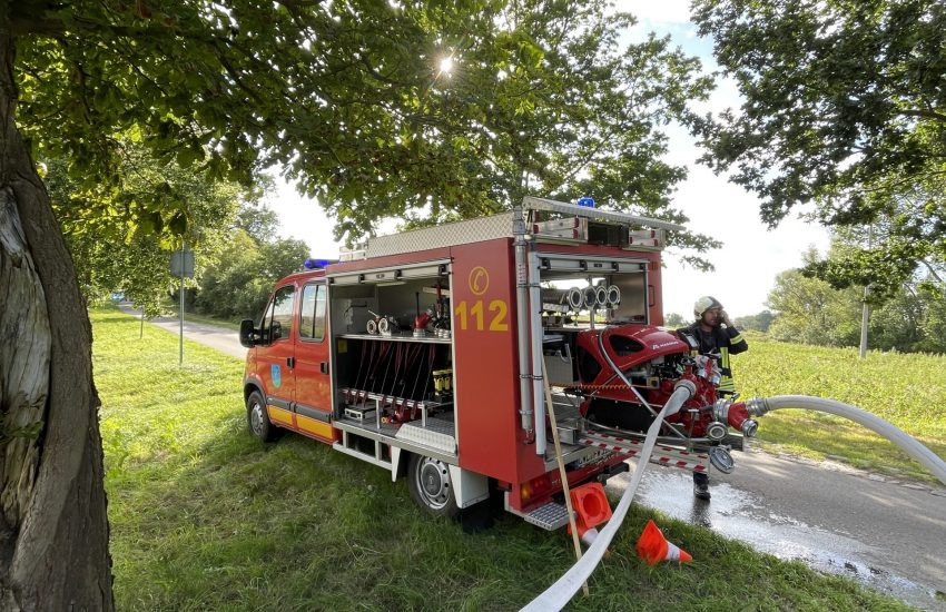 Wasserversorgung durch FFW Schossin